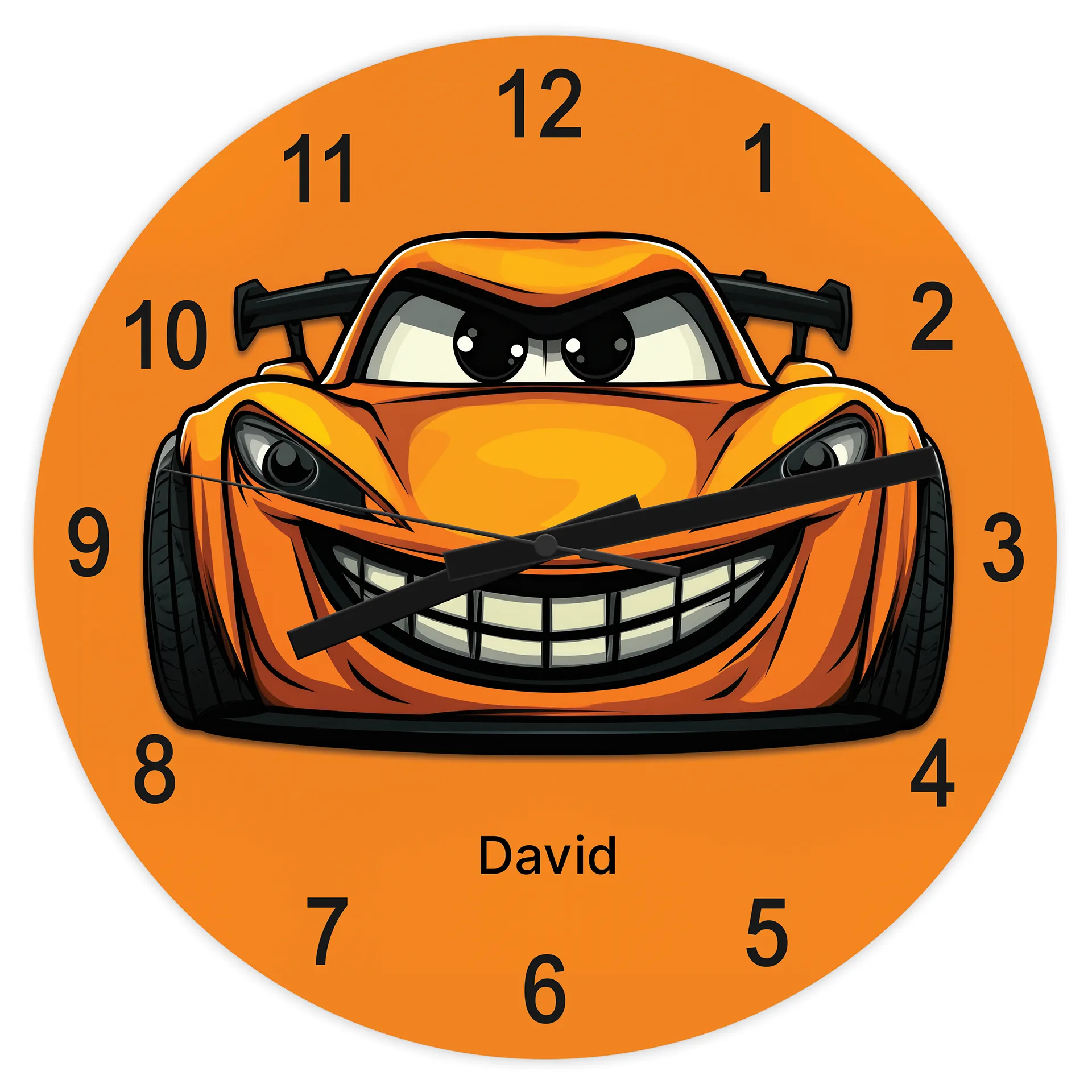 Oranžový bourák s úsměvem