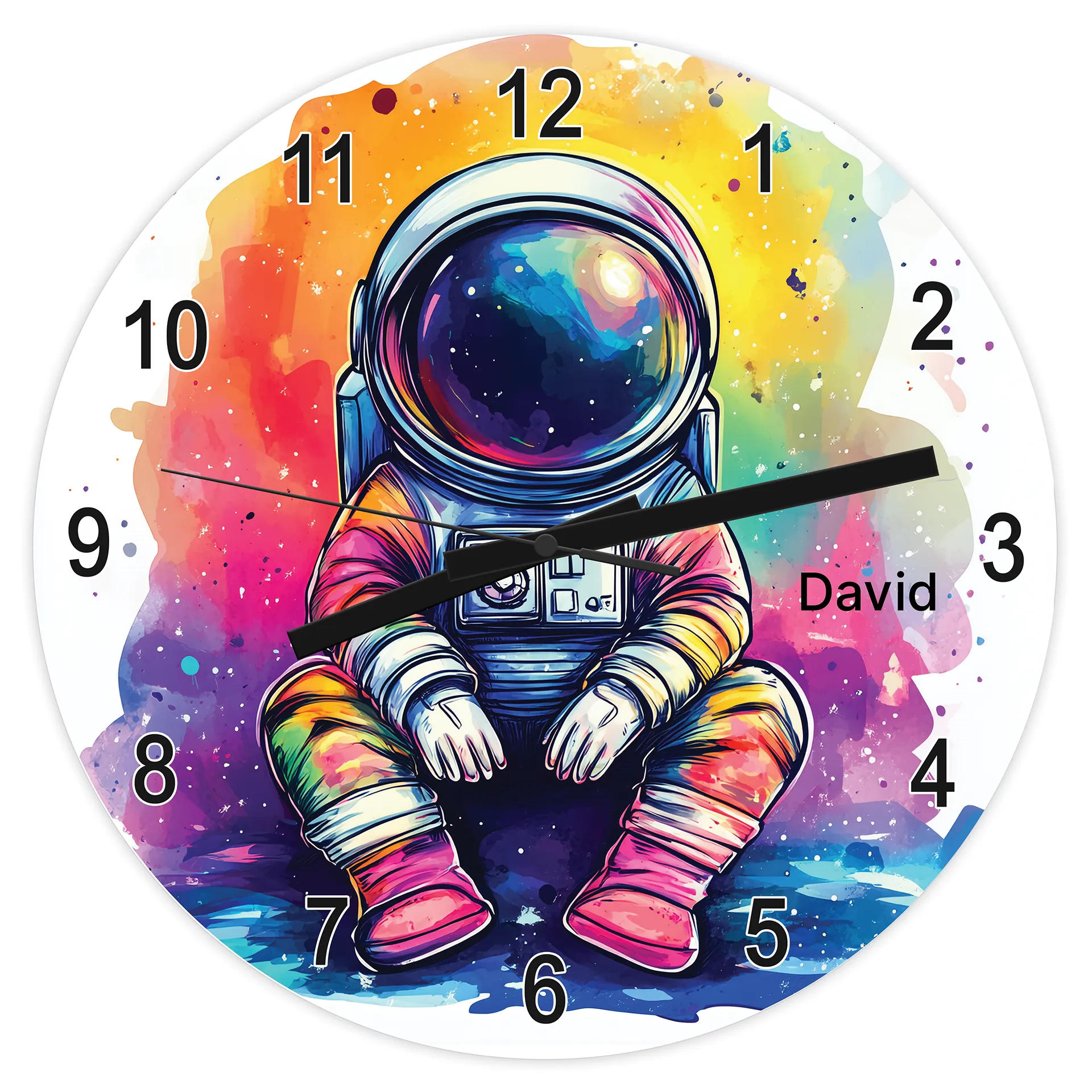 Kosmonaut v barevném vesmíru