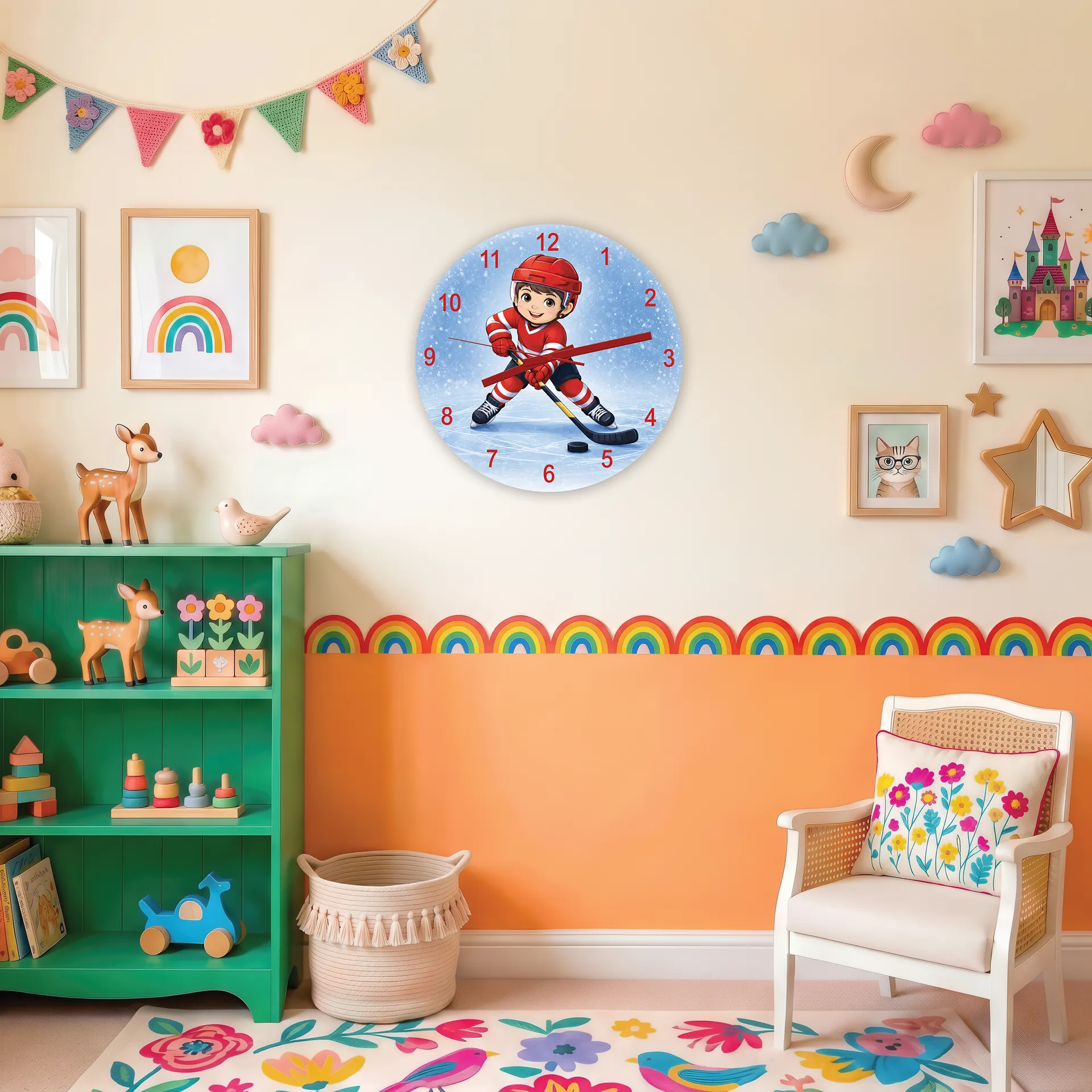 Hokejista v červeném dresu